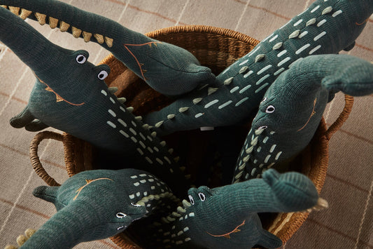 Mr. Crocodile Gustav - Dark Green Soft Toys OYOY