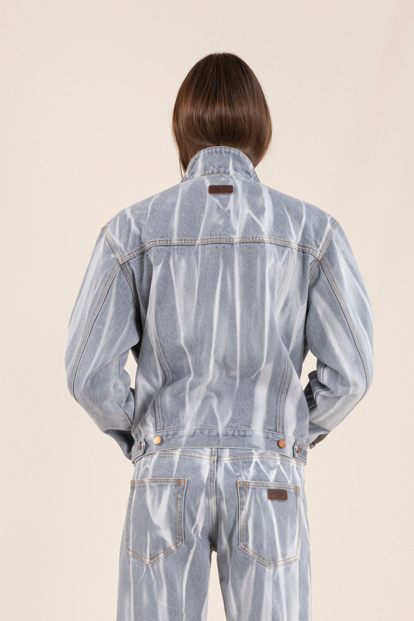 NICK Light Grey Tie & Dye - Denim Jacket