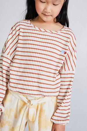 Nina Clay Stripes Sweater Tops Pinata Pum