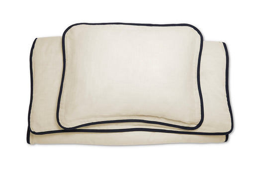 Nina - Bed set Ecru/Navy Bedding Bihan