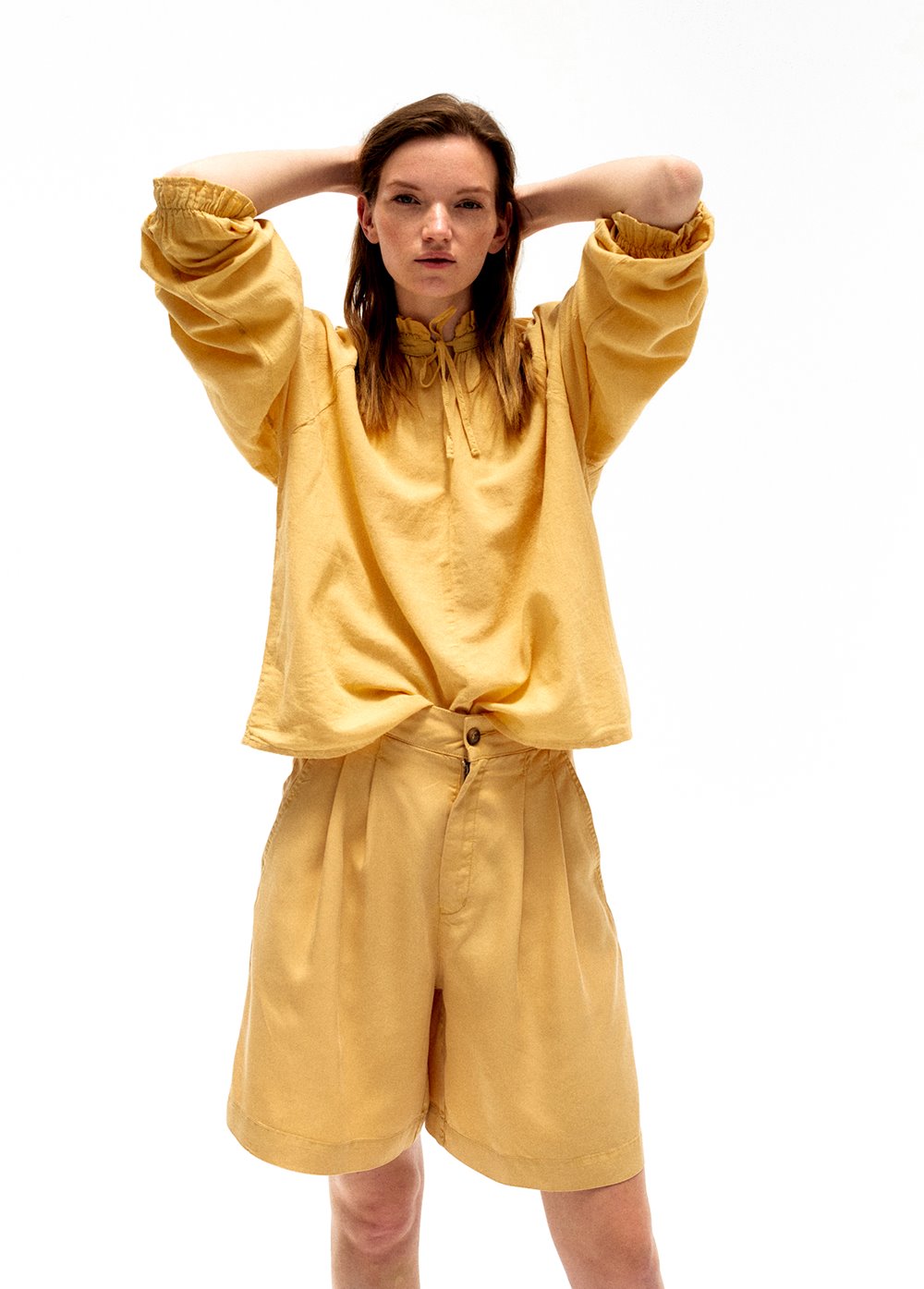 Olivia Woman Blouse Mustard Womenswear The New Society