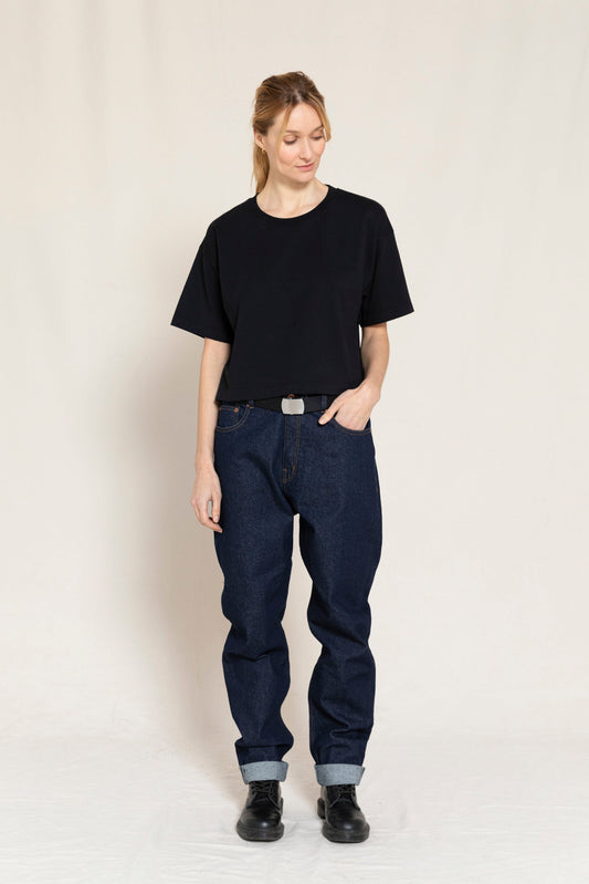 OLLIBIS Raw Denim Blue - 5-Pocket Tapered Fit Jeans