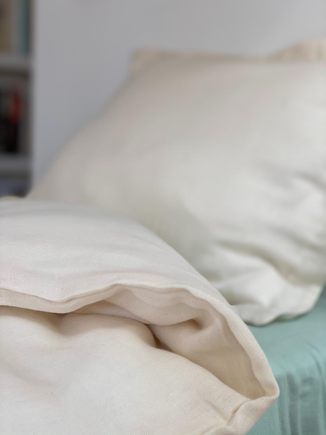 Alice - Ecru organic cotton bedding set Bedding Bihan