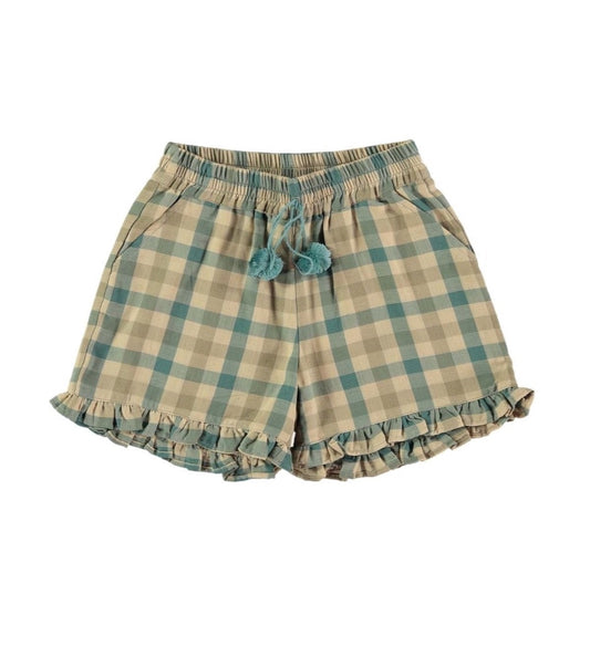Moss agate woven girls shorts Shorts Coco au lait