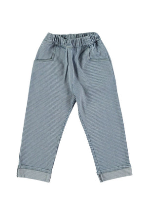 Striped denim trousers Trousers Coco au lait