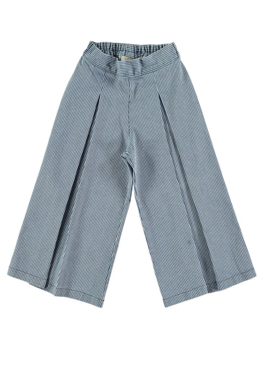 Striped denim wide leg trousers Trousers Coco au lait