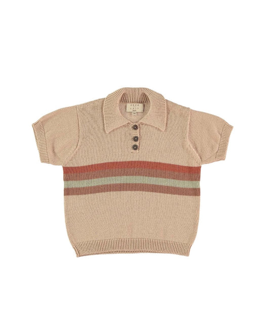 Knitted vintage polo Tops Coco au lait