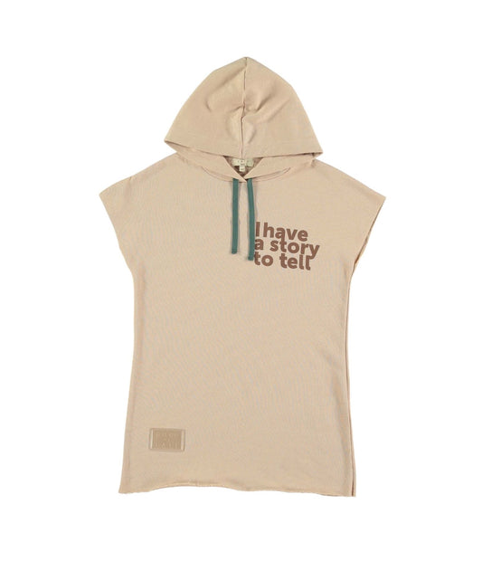 Dirty pink raw hoodie dress Dresses Coco au lait