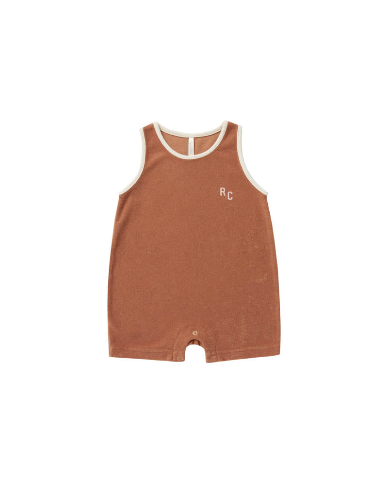 terry sleeveless romper terracotta Jumpsuits / Overalls Neo Family