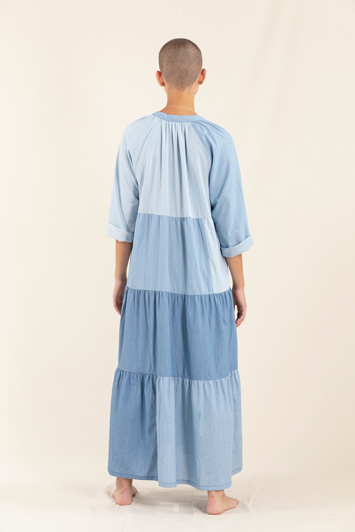 ROSABEACH Blue Denim Patch - Long Beach Dress | Women