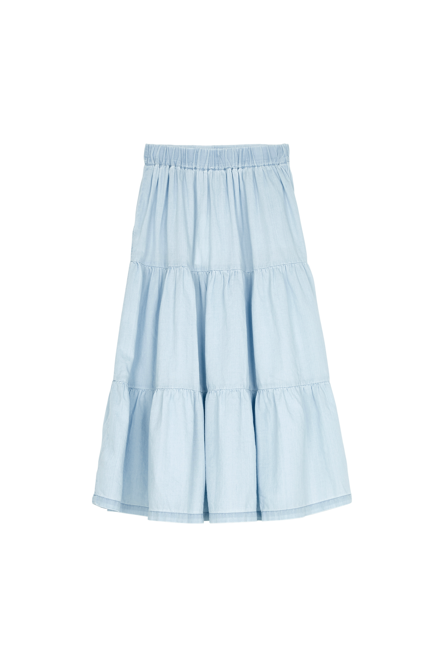 ROSA Bleached Blue Denim - Long Skirt | Women