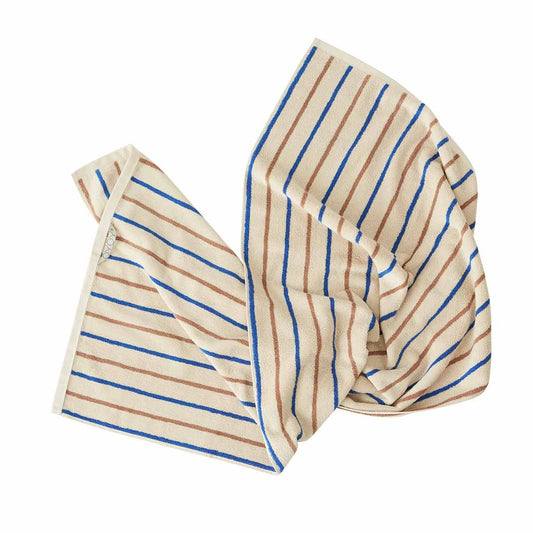 Raita Towel - 70x140 cm - Caramel / Optic Blue Towel OYOY