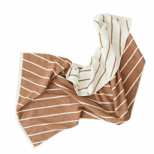 Raita Towel - 70x140 cm - Cloud / Caramel Towel OYOY