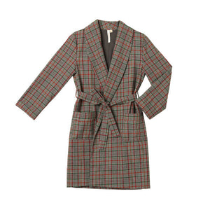 Robe Alf Grey plaid Nightwear BabyChi