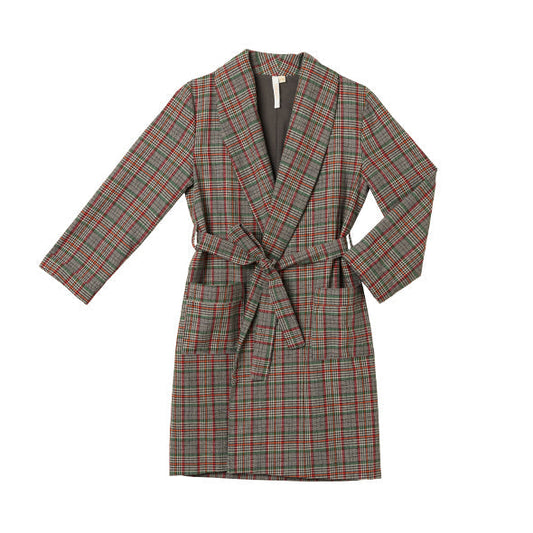 Robe Alf Grey plaid Nightwear BabyChi