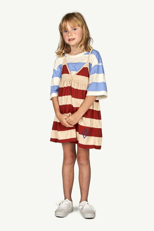 Otter dress Beige Stripes Dresses The Animals Observatory