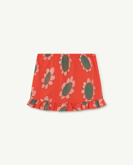 Ferret kids skirt red flowers Skirts The Animals Observatory