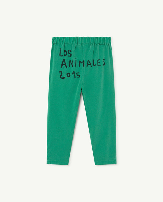 Camaleon kids pants green logo Trousers The Animals Observatory