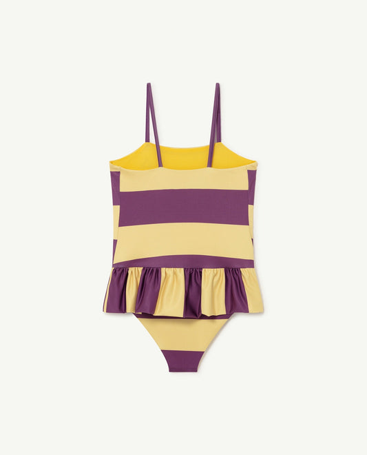 Clownfish kids swimsuit yellow Stripes Swimwear The Animals Observatory