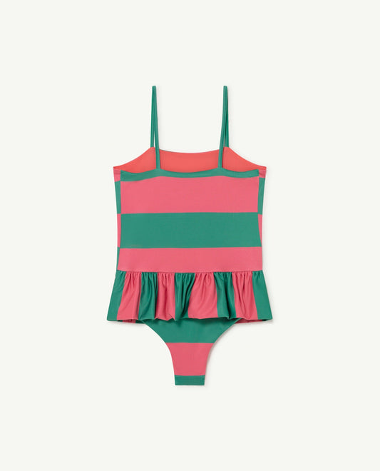 Clownfish kids swimsuit pink Stripes Swimwear The Animals Observatory