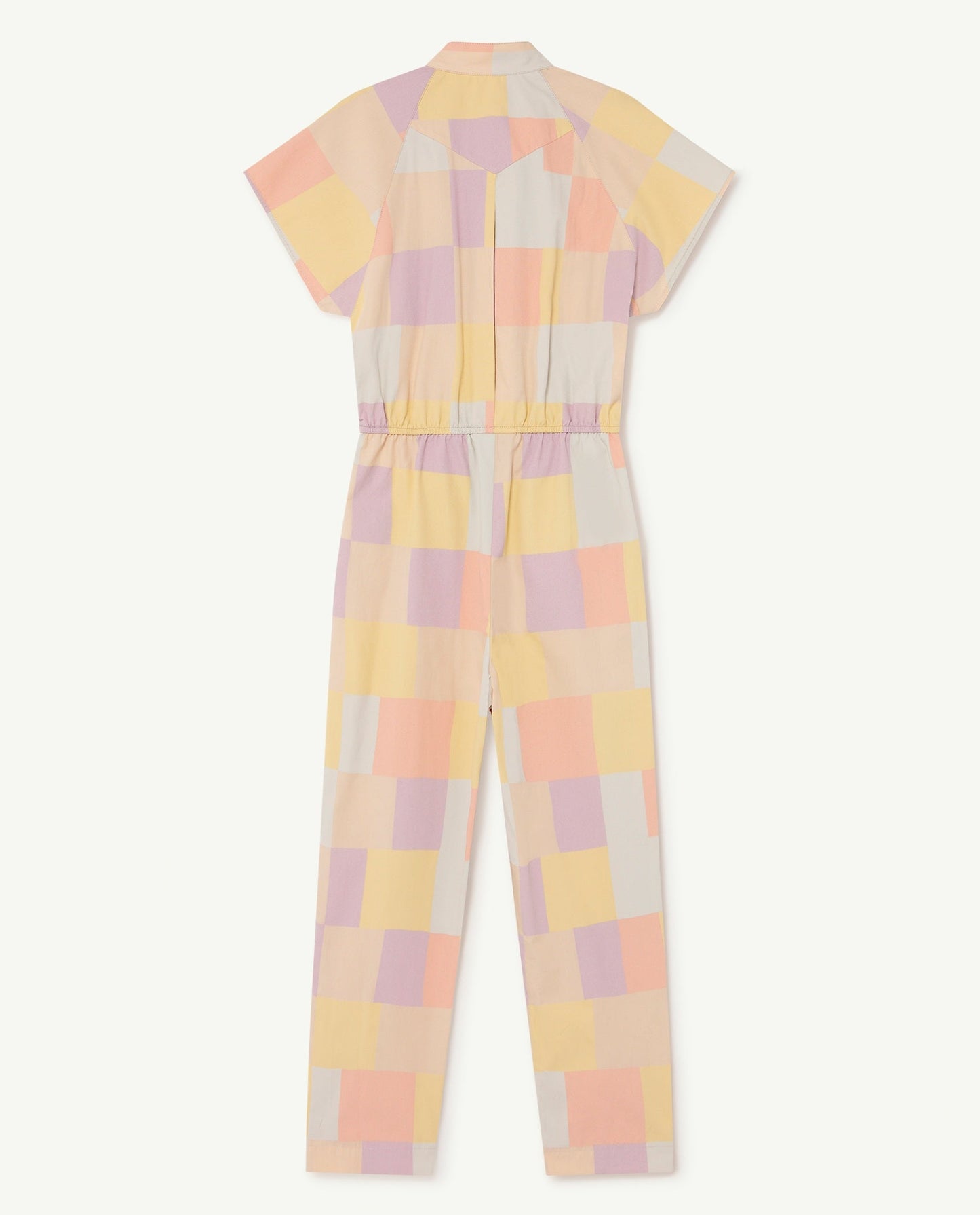 Grasshopper kids jumpsuit Beige cubes Jumpsuits The Animals Observatory