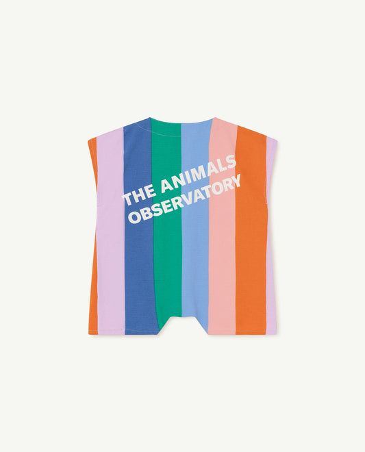 Ape baby jumpsuit lilac Stripes Baby Grows The Animals Observatory