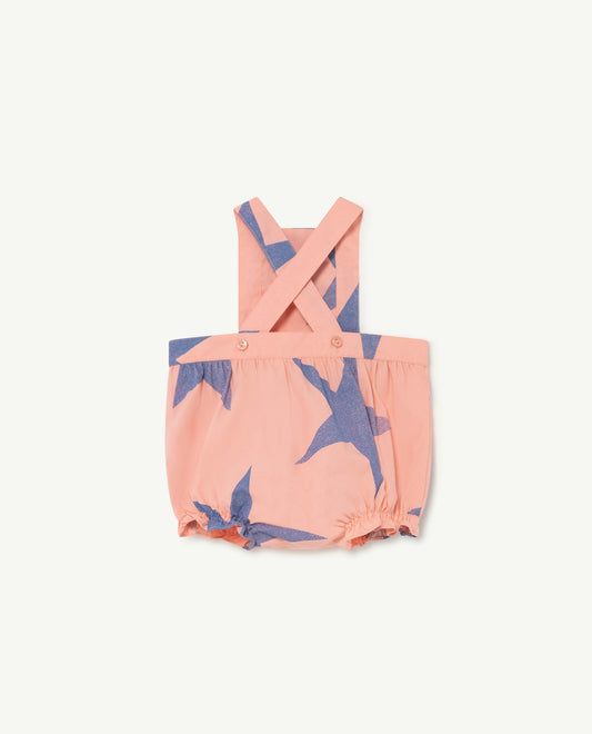 Meerkat baby jumpsuit Pink Stars Baby Grows The Animals Observatory