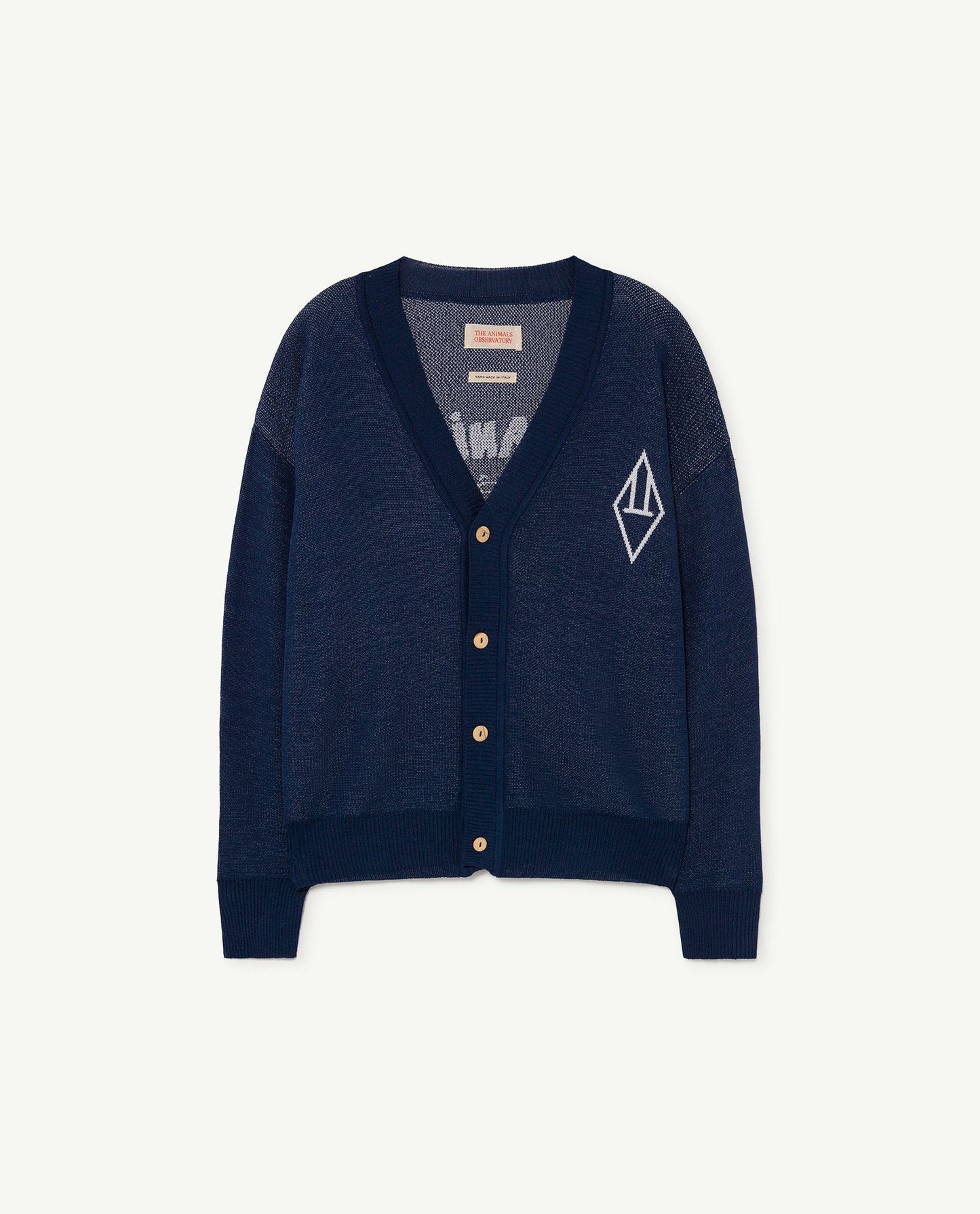 Plain Racoon Cardigan navy Knitwear The Animals Observatory