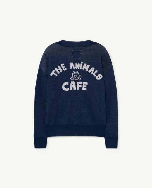 Plain Racoon Cardigan navy Knitwear The Animals Observatory