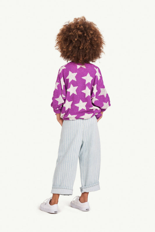 Stars racoon cardigan Purple Knitwear The Animals Observatory