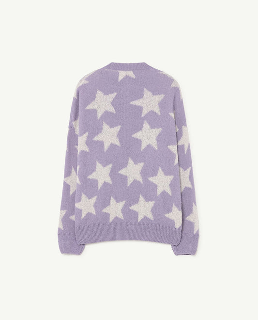 Stars racoon Cardigan Lavender Knitwear The Animals Observatory