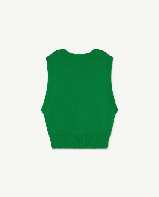 Bat kids vest green logo Tops The Animals Observatory