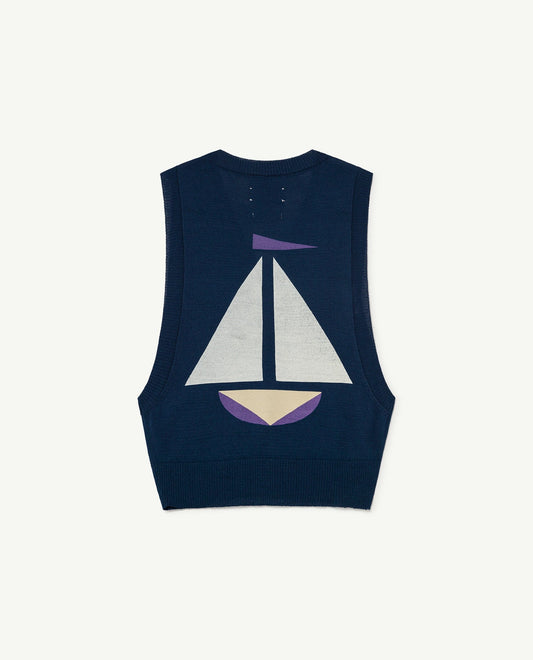 Parrot kids vest Navy Tops The Animals Observatory