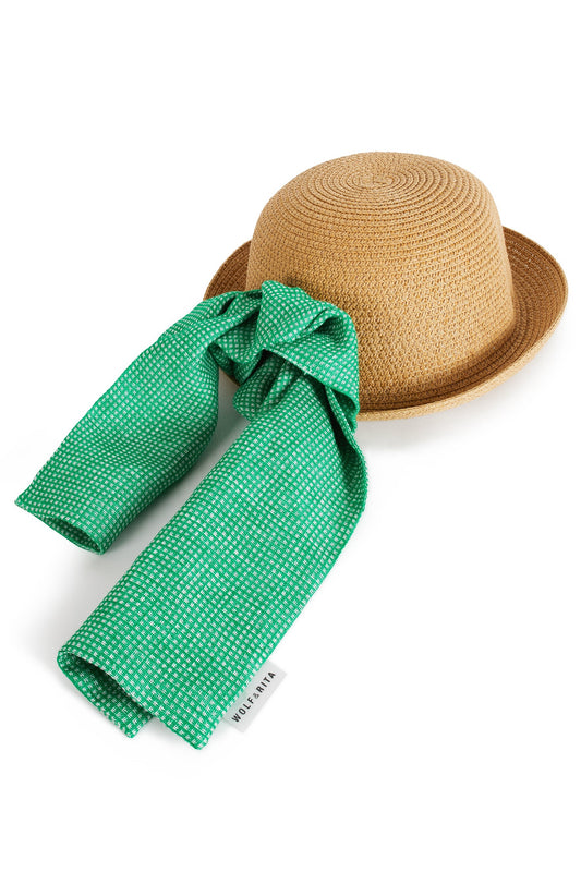 Solange Green Linen Accessories Wolf & Rita
