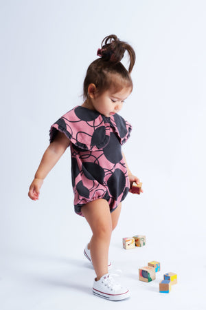 Luna Retro Flowers Pink JUMPSUIT Wolf & Rita
