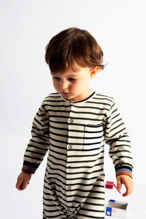 Laureano Green Stripes JUMPSUIT Wolf & Rita