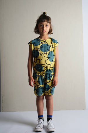 Ema Retro Flowers Yellow JUMPSUIT Wolf & Rita