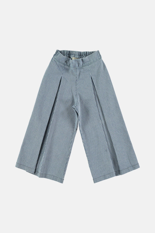 Striped denim wide leg trousers Trousers Coco au lait