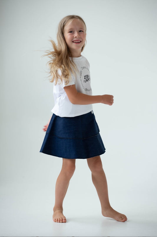 Upcycled Light Denim skirt Skirts Zebra I can see