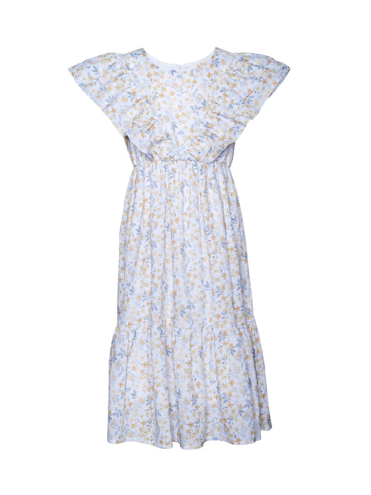 Dress with flower print and frills Dresses Tiny Bunny