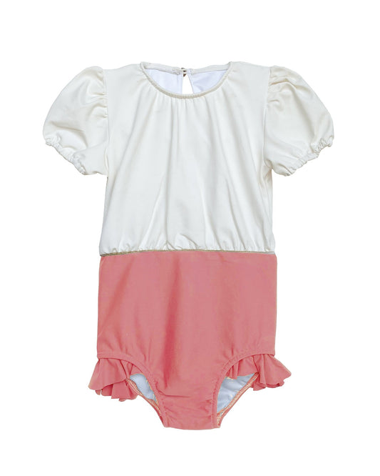 Tee Swimsuit Ivory Dust Pink Swimwear Cosmosophie