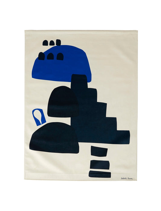 Wall Hanging Babylone Blue Casbah Wallart Babel Brune