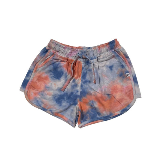 Tie Dye Track Short: Blue & Coral