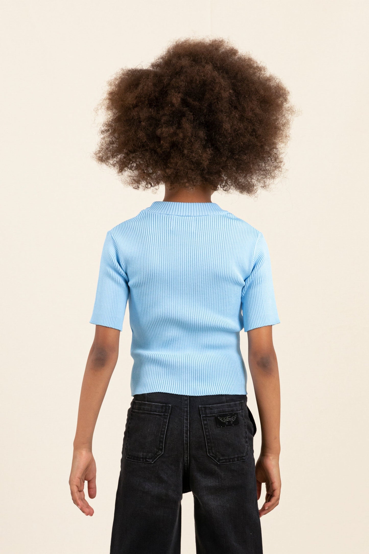 TRACY Dream Blue - Short Sleeve Jumper | Women