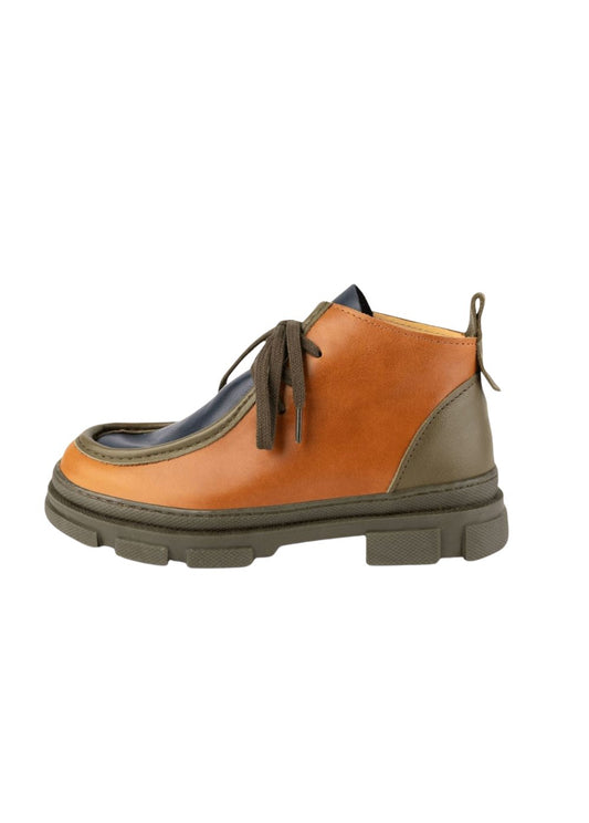 Wallabee Boots - Camel & Olive Shoes Dulis Shoes