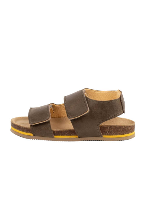 Khaki D-Velcro Sandals Shoes Dulis Shoes