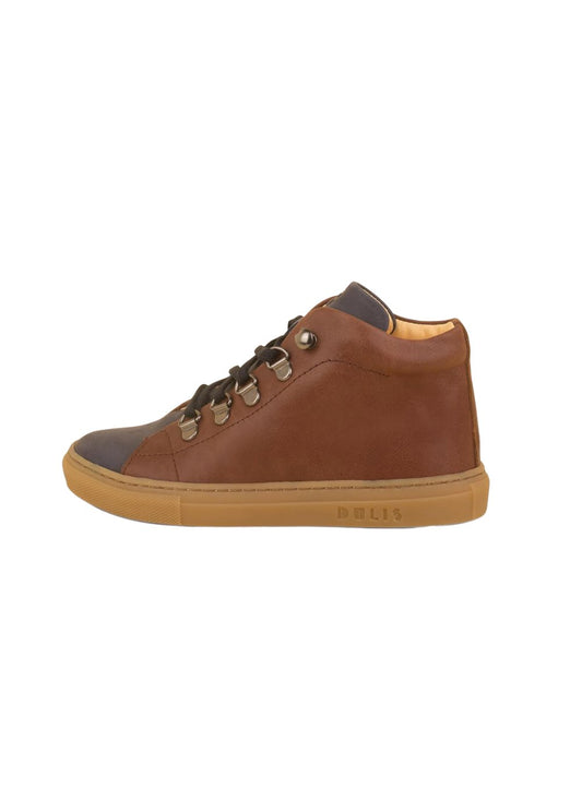 Navy/Brown Mid Sneakers Shoes Dulis Shoes