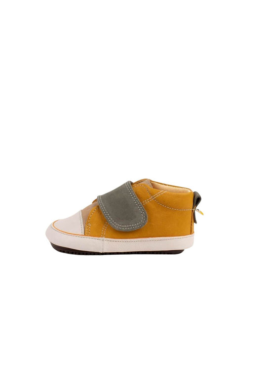 Cream/Mustard Strap Sneaker Booties Shoes & Booties Dulis Shoes