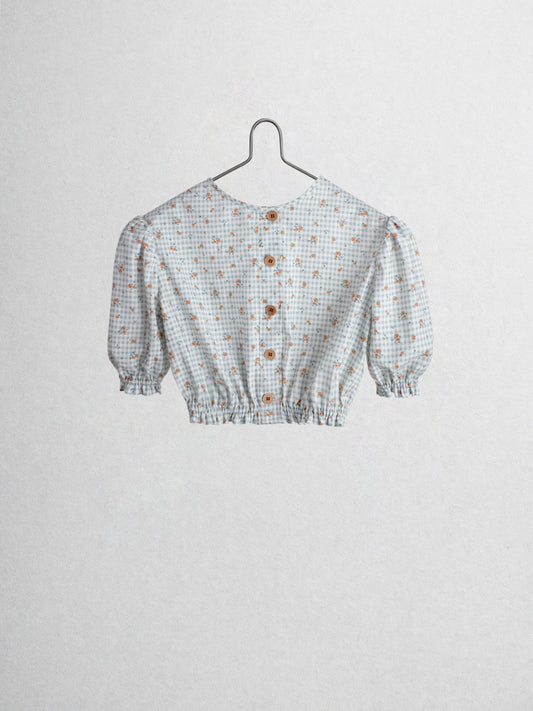Moss poplin jasmin top