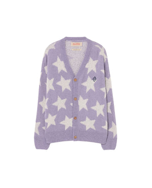 Stars racoon Cardigan Lavender Knitwear The Animals Observatory
